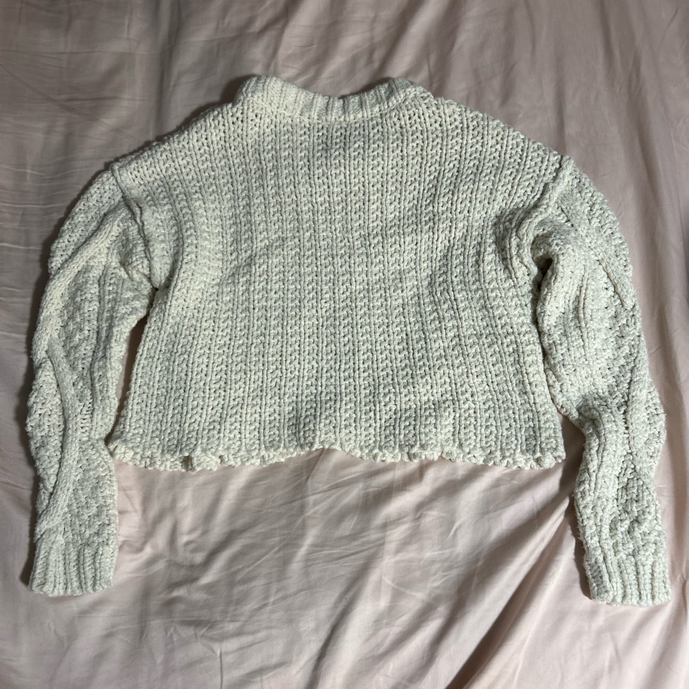 Free People Cutting Edge Cotton Cable Sweater Size XS - Picture 5 of 5